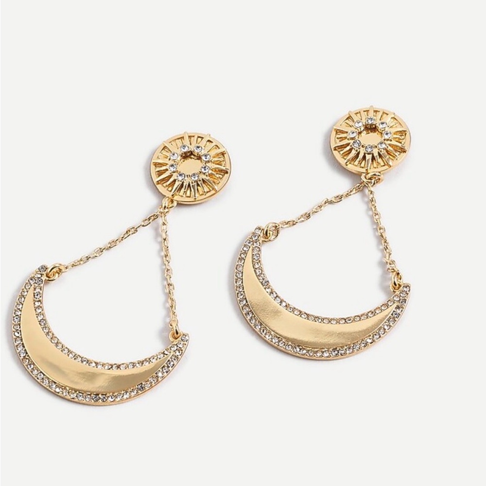 J. Crew  Crescent Moon Drop  Earrings New!